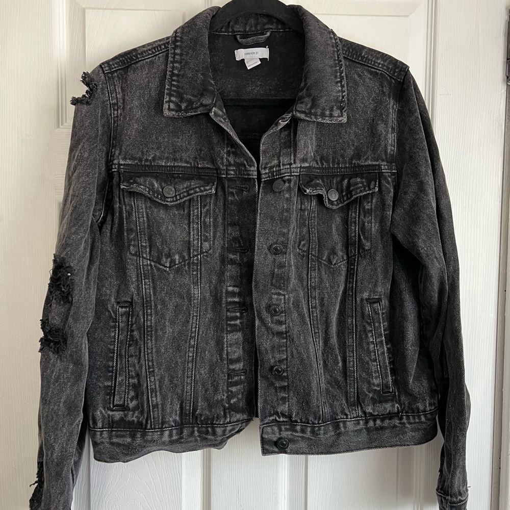 Black jean jacket